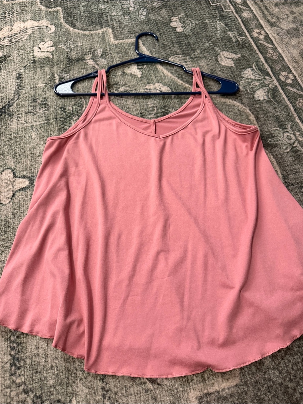SHEIN Dusty Rose Cold-Shoulder Double-Strap Camisole